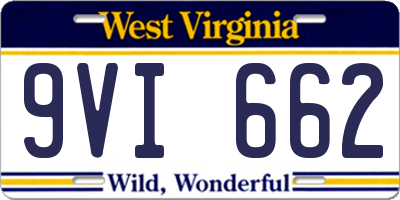 WV license plate 9VI662
