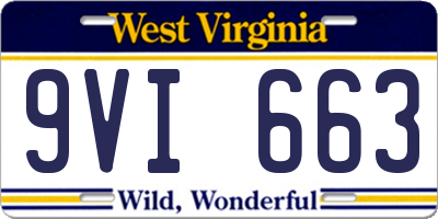 WV license plate 9VI663