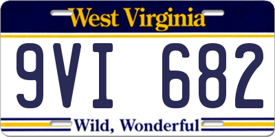 WV license plate 9VI682