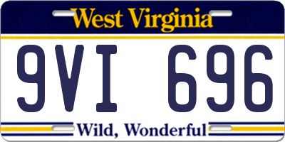 WV license plate 9VI696