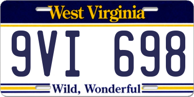 WV license plate 9VI698