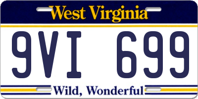 WV license plate 9VI699