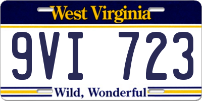 WV license plate 9VI723