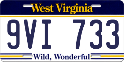 WV license plate 9VI733