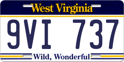 WV license plate 9VI737