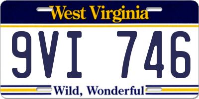 WV license plate 9VI746