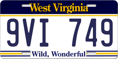 WV license plate 9VI749