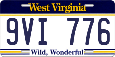 WV license plate 9VI776
