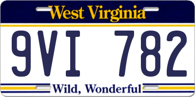 WV license plate 9VI782
