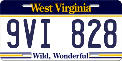 WV license plate 9VI828