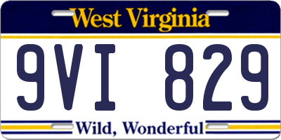 WV license plate 9VI829