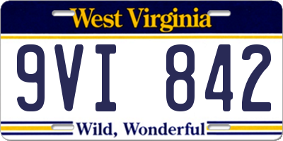 WV license plate 9VI842