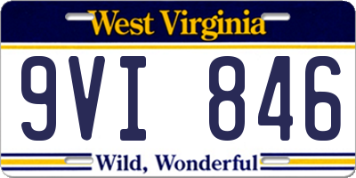WV license plate 9VI846