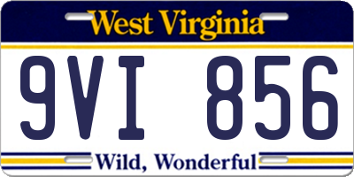 WV license plate 9VI856