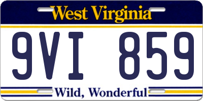 WV license plate 9VI859
