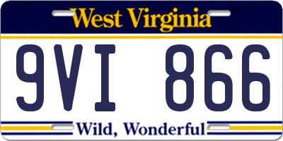 WV license plate 9VI866