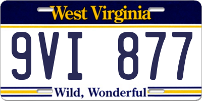 WV license plate 9VI877