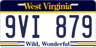 WV license plate 9VI879