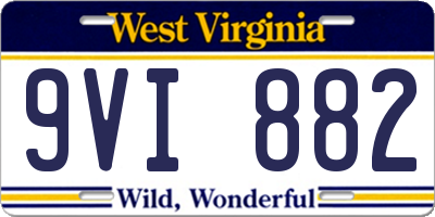 WV license plate 9VI882