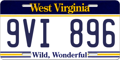 WV license plate 9VI896