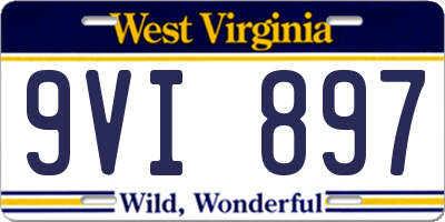 WV license plate 9VI897