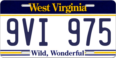 WV license plate 9VI975
