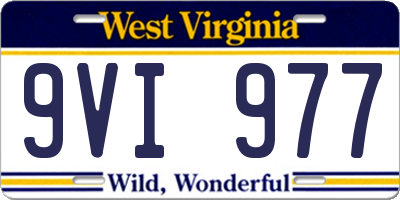 WV license plate 9VI977