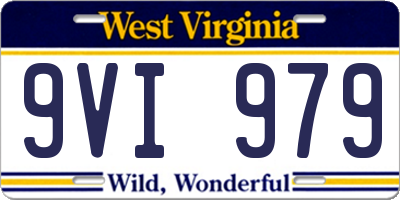 WV license plate 9VI979