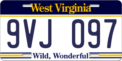 WV license plate 9VJ097