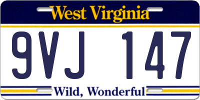 WV license plate 9VJ147