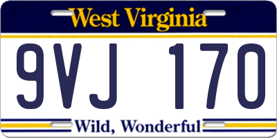 WV license plate 9VJ170