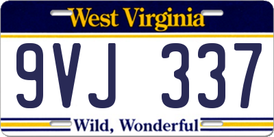 WV license plate 9VJ337