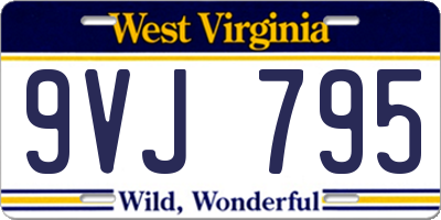 WV license plate 9VJ795