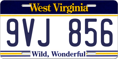 WV license plate 9VJ856