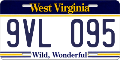 WV license plate 9VL095