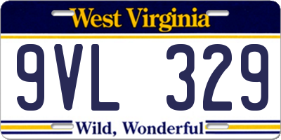 WV license plate 9VL329