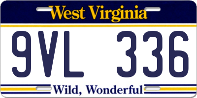 WV license plate 9VL336
