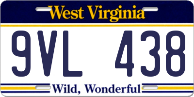 WV license plate 9VL438