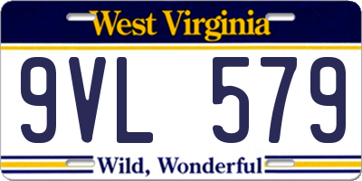 WV license plate 9VL579