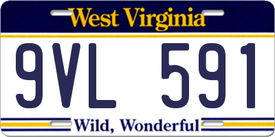 WV license plate 9VL591