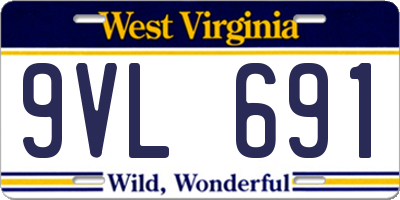 WV license plate 9VL691