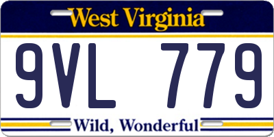 WV license plate 9VL779