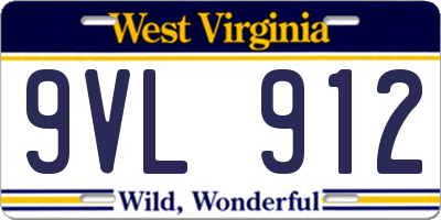 WV license plate 9VL912