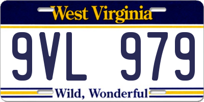 WV license plate 9VL979