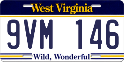 WV license plate 9VM146