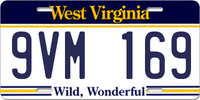 WV license plate 9VM169