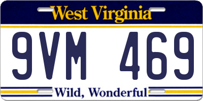 WV license plate 9VM469