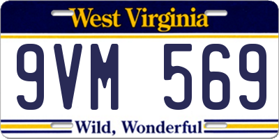 WV license plate 9VM569