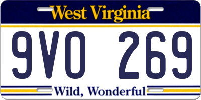 WV license plate 9VO269