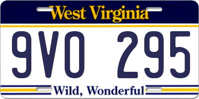 WV license plate 9VO295